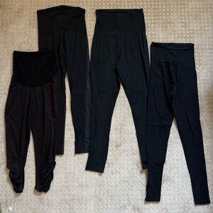 Black Maternity High-Waisted Leggings